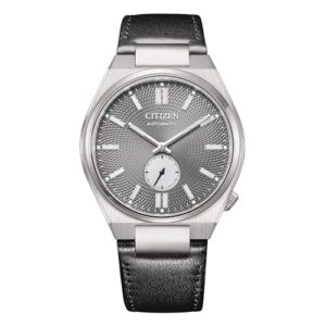 CITIZEN Tsuyosa Automatic Men's Watch, Gray Leather Strap NK5010-01H, Steel case, small Seconds