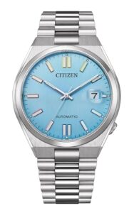 Citizen Tsuyosa Herren-Armbanduhr, analoge Automatikuhr, himmelblau, Modern