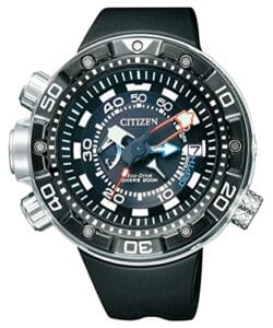 Citizen Herren-Armbanduhr XL Promaster Marine - Eco-Drive Aqualand Analog Quarz Kautschuk BN2024-05E