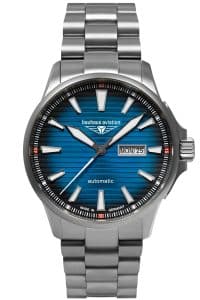 Bauhaus 2862M-3 Herrenuhr Aviation Iron Annie Automatik Titan/Blau