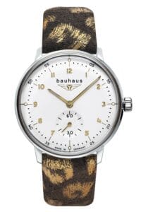 Bauhaus 2037-1 Damenuhr Kleine Sekunde Grau/Goldfarben