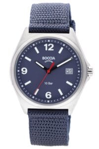 Boccia 3663-03 Herrenuhr Titan 10 bar Navyblau