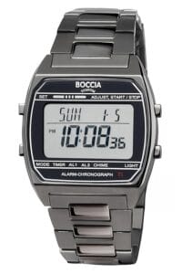 Boccia 3738-07 Unisex-Uhr Digital Titan Schwarz