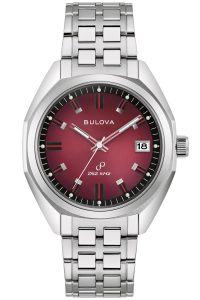 Bulova 96B401 Herrenuhr Jet Star Stahl/Weinrot