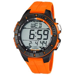 Calypso K5607/1 Herrenuhr Digital Orange/Schwarz