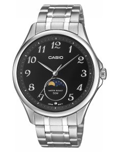 Casio MTP-M110D-1AVER Herrenuhr Edelstahl mit Mondphase