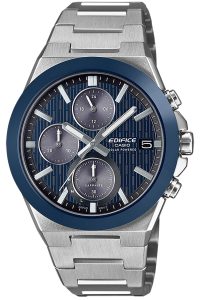 Casio EFS-S650D-2AEF Edifice Herrenuhr Solar Chrono Stahl/Blau