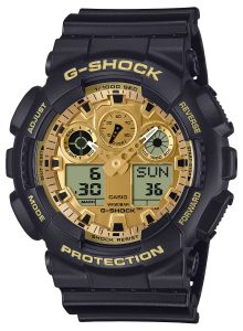 Casio GA-100GGB-1A9ER G-Shock Classic Herrenuhr Schwarz/Goldfarben