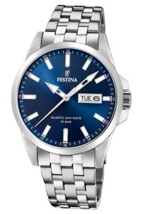 Festina F20357/3 Herrenuhr Quarz Stahl/Blau