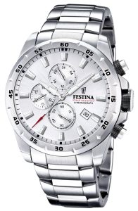 Festina F20463/1 Herrenuhr Quarz Chronograph Stahl/Silberfarben