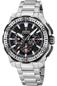 Festina F20724/7 Herren-Chronograph Stahl/Schwarz