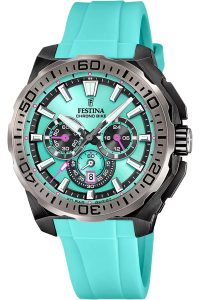 Festina F20726/2 Herren-Armbanduhr Chronograph Schwarz/Hellblau