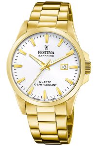Festina F20044/2 Herrenarmbanduhr mit Saphirglas Goldfarben