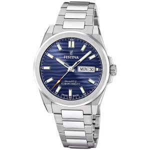 Festina F20073/2 Herrenuhr Stahl/Blau mit Saphirglas