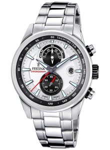 Festina F20694/1 Herren-Chronograph Silberfarben/Schwarz