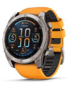 Garmin 010-02905-11 Herrenuhr fenix 8 AMOLED Saphirglas Silikonband 51mm 10ATM