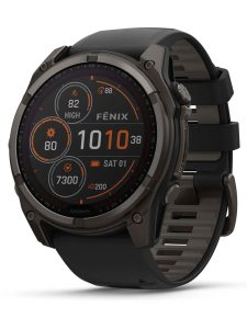 Garmin 010-02907-11 Herrenuhr fenix 8 Solar Saphirglas Silikonband 51mm 10ATM