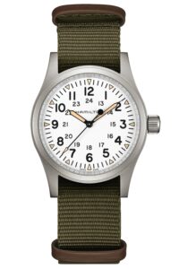 Hamilton H69439411 Handaufzugsuhr Khaki Field Mechanical Gr&uuml;n/Wei&szlig; 38 mm