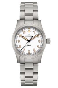 Hamilton H69301110 Damenuhr Khaki Field Quarz Stahl/Wei&szlig; 33 mm