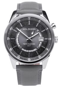 Holzkern Herrenuhr GMT Skywhirl Marmor/Silberfarben