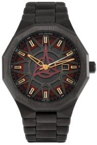 Holzkern Herrenuhr Solar Star Trek&trade; Klingon Jaspis/Rot