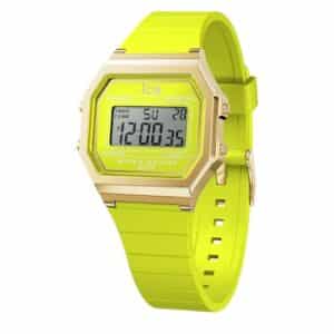 ICE-WATCH - Ice Digit Retro Sunny Lime - Gr&uuml;ne Damenuhr mit Plastikarmband - 022054 (Small)