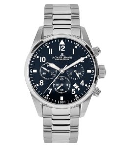 Jacques Lemans 42-2D Herren-Chronograph Barcelona Stahl/Blau