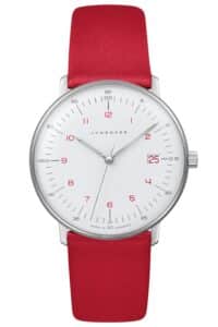 Junghans 47/4541.02 max bill Damenuhr mit Saphirglas Rot