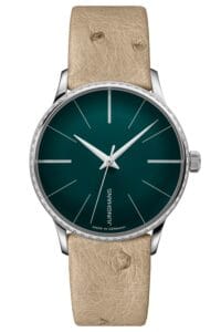 Junghans 27/3240.00 Meister Damenarmbanduhr Automatic Beige/Gr&uuml;n