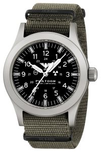 KHS PLASSF.NSGO Herren-Solaruhr Platoon Natoband Grau