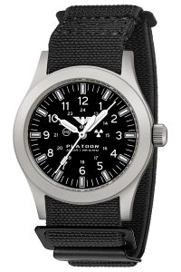 KHS PLASSF.DFB Herren-Armbanduhr Platoon Solar Stahl/Schwarz