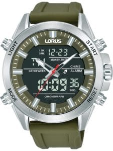 Lorus RW669AX9 Herrenuhr Analog-Digital Alarm Chronograph 45mm 10ATM