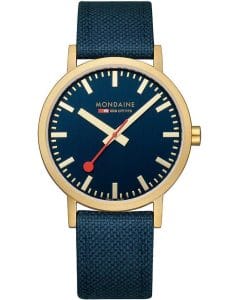 Mondaine A660.30360.40SBQ Classic Blau und Gold 40mm 3ATM