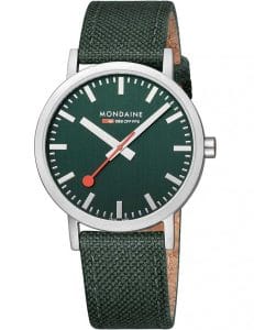 Mondaine A660.30360.60SBF Herrenuhr Classic SBB recyc. Textil 40mm 3ATM