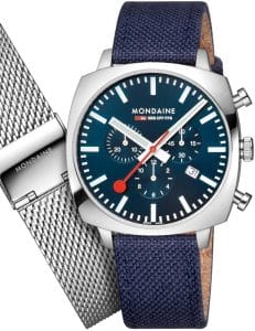 Mondaine MSL.41440.LD.SET Herrenuhr Grand Cushion Set 41mm 5ATM