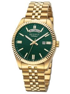 Regent BA-882 Herrenuhr Goldfarben/Dunkelgr&uuml;n