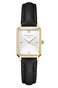 Rosefield OWBLG-O84 Damenuhr Quarz Octagon XS Schwarz/Goldfarben