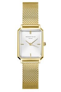 Rosefield OWGMG-O73 Damenuhr Octagon XS Mesh Goldfarben