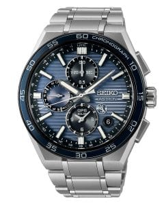 Seiko SSH175J1 Astron GPS Solar Herrenuhr Chronograph Titan/Blau