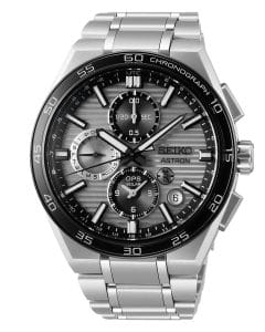 Seiko SSH177J1 Astron GPS Solar Herren-Armbanduhr Chronograph Titan/Grau