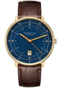 Sternglas S01-HH07-HE01 Herrenuhr Quarz Hamburg Dunkelblau/Goldfarben
