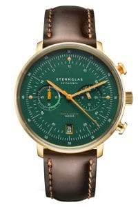 Sternglas S01-HCV22-BR01 Herrenuhr Hamburg Chrono Edition Vintage Braun/Gr&uuml;n