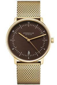 Sternglas S01-NAE21-MI05 Herrenuhr Naos Edition Heritage Goldfarben/Braun