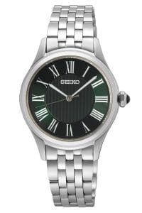 Seiko SUR611P1 Damenuhr Klassik Quarz Edelstahl/Gr&uuml;n