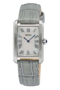 Seiko SWR099P1 Damenuhr Rechteckig Hellgrau